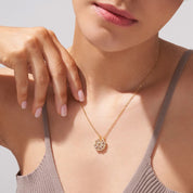 Geluk & Liefde ketting dames | Zirkonia hartjes ketting | Klavertje vier hanger