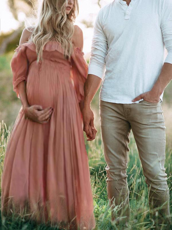 ANNE-ELISE zwangerschapsjurk – off-shoulder damesjurk met luchtige pasvorm