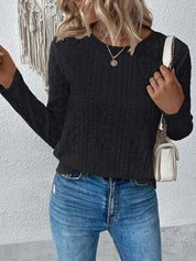 Elegante Kanten Damesblouse – Blouse met Broderie, Lange Mouwen en Luxe Details