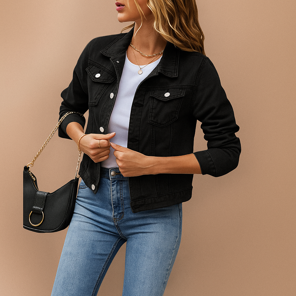 Denim spijkerjasje dames | Klassiek spijkerjack met knopen | Lichte zomerjas