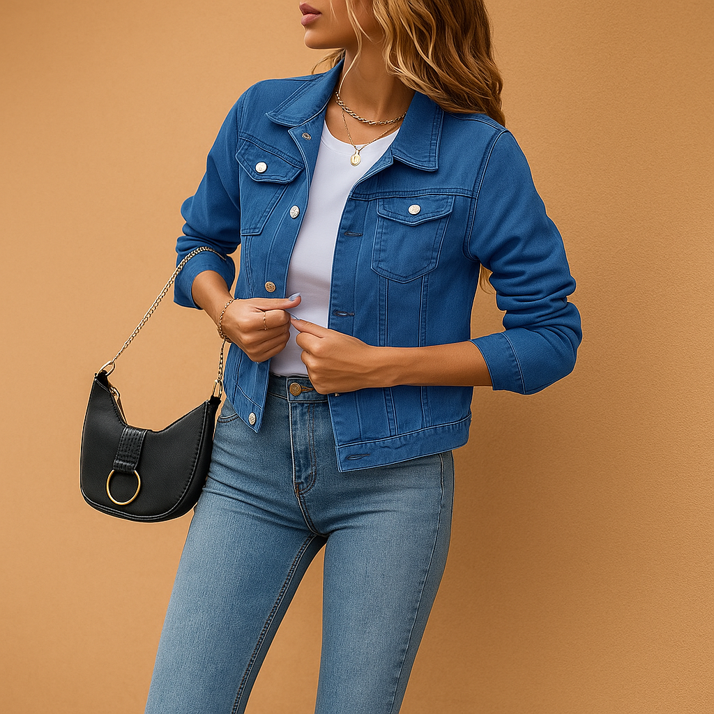 Denim spijkerjasje dames | Klassiek spijkerjack met knopen | Lichte zomerjas
