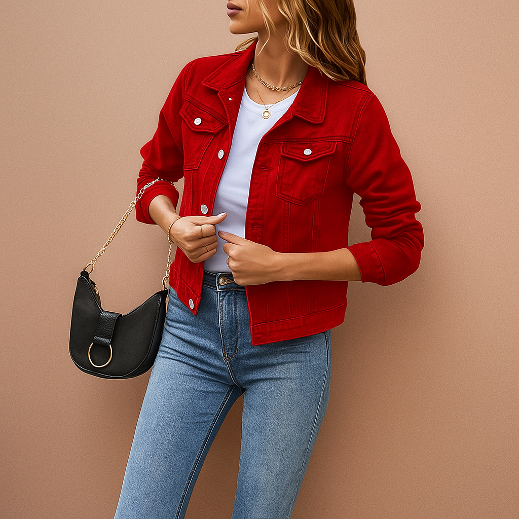 Denim spijkerjasje dames | Klassiek spijkerjack met knopen | Lichte zomerjas