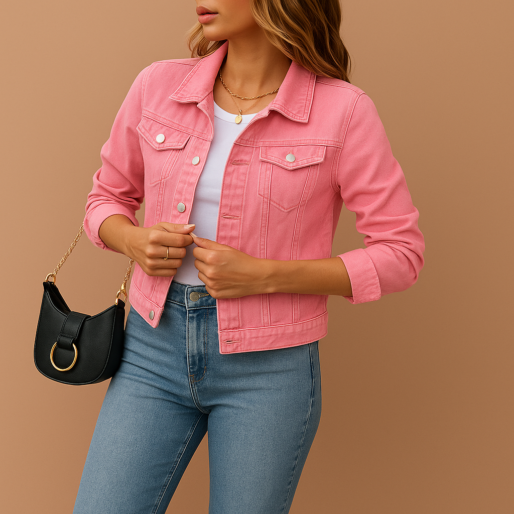Denim spijkerjasje dames | Klassiek spijkerjack met knopen | Lichte zomerjas