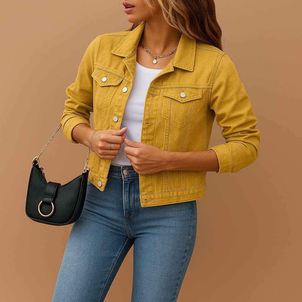 Denim spijkerjasje dames | Klassiek spijkerjack met knopen | Lichte zomerjas