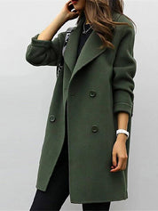 Wollen dames winterjas – elegante warme mantel voor herfst en winter
