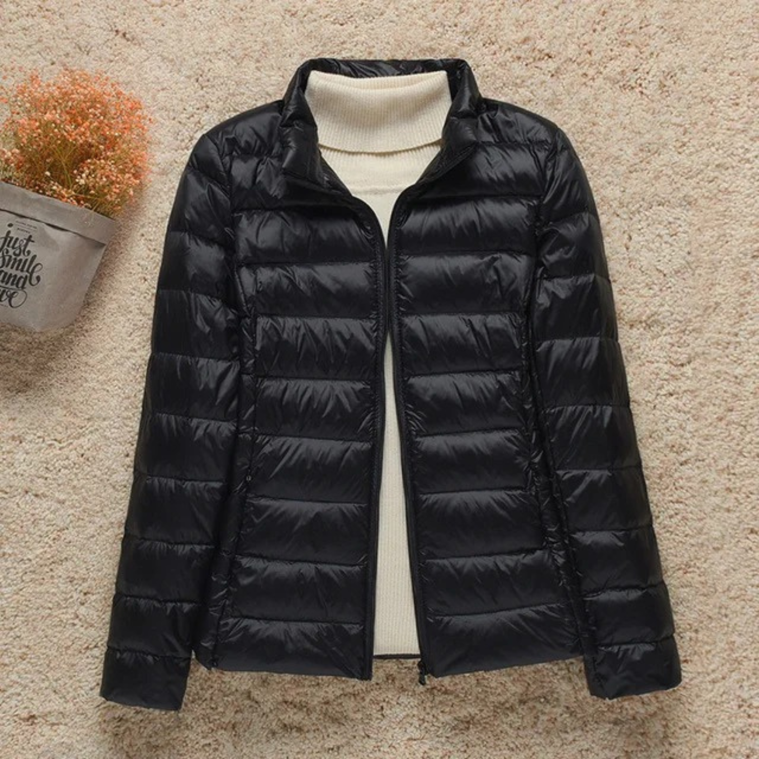 Tess Dames Gewatteerde Jas met Capuchon – Lichtgewicht, Warm & Stijlvol