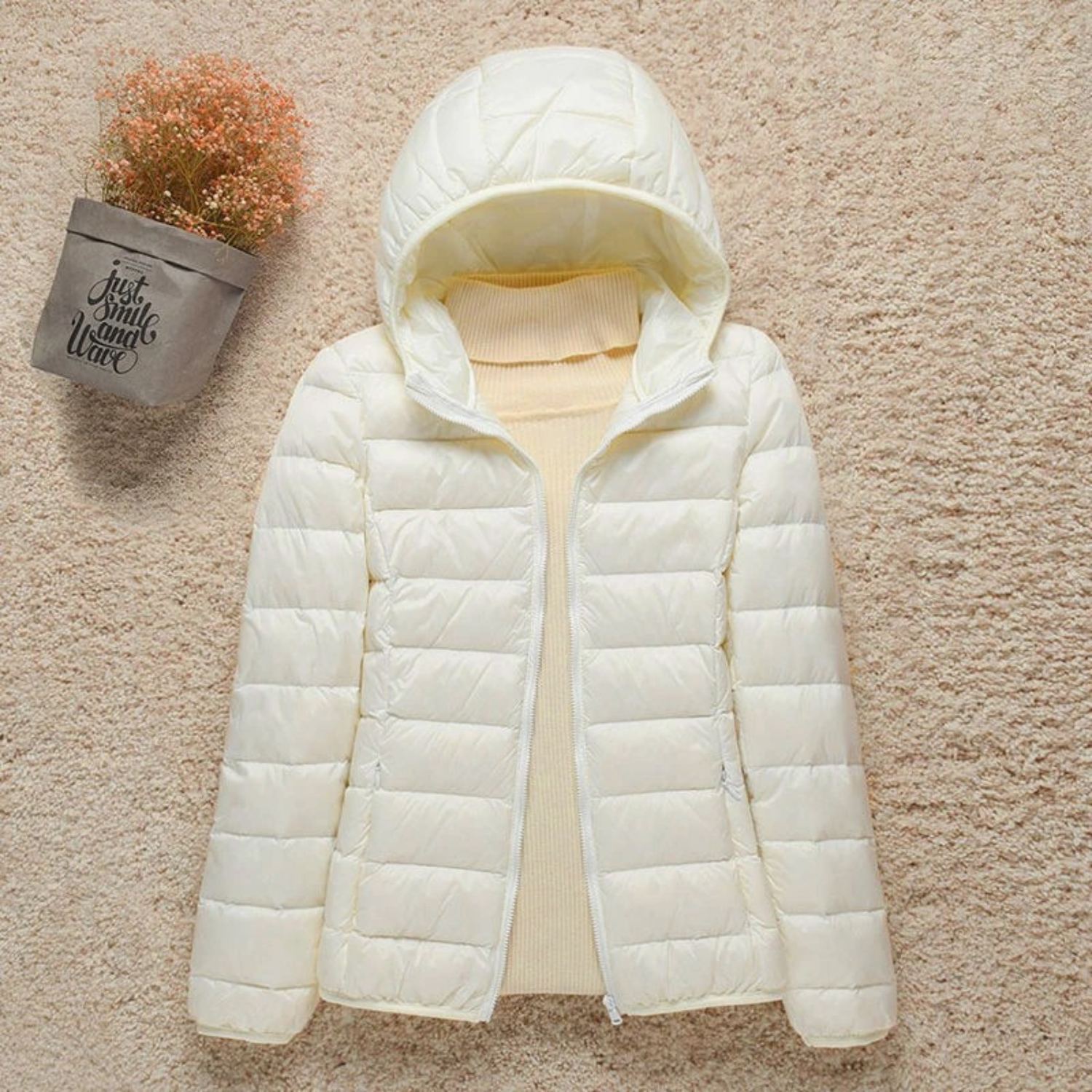 Tess Dames Gewatteerde Jas met Capuchon – Lichtgewicht, Warm & Stijlvol