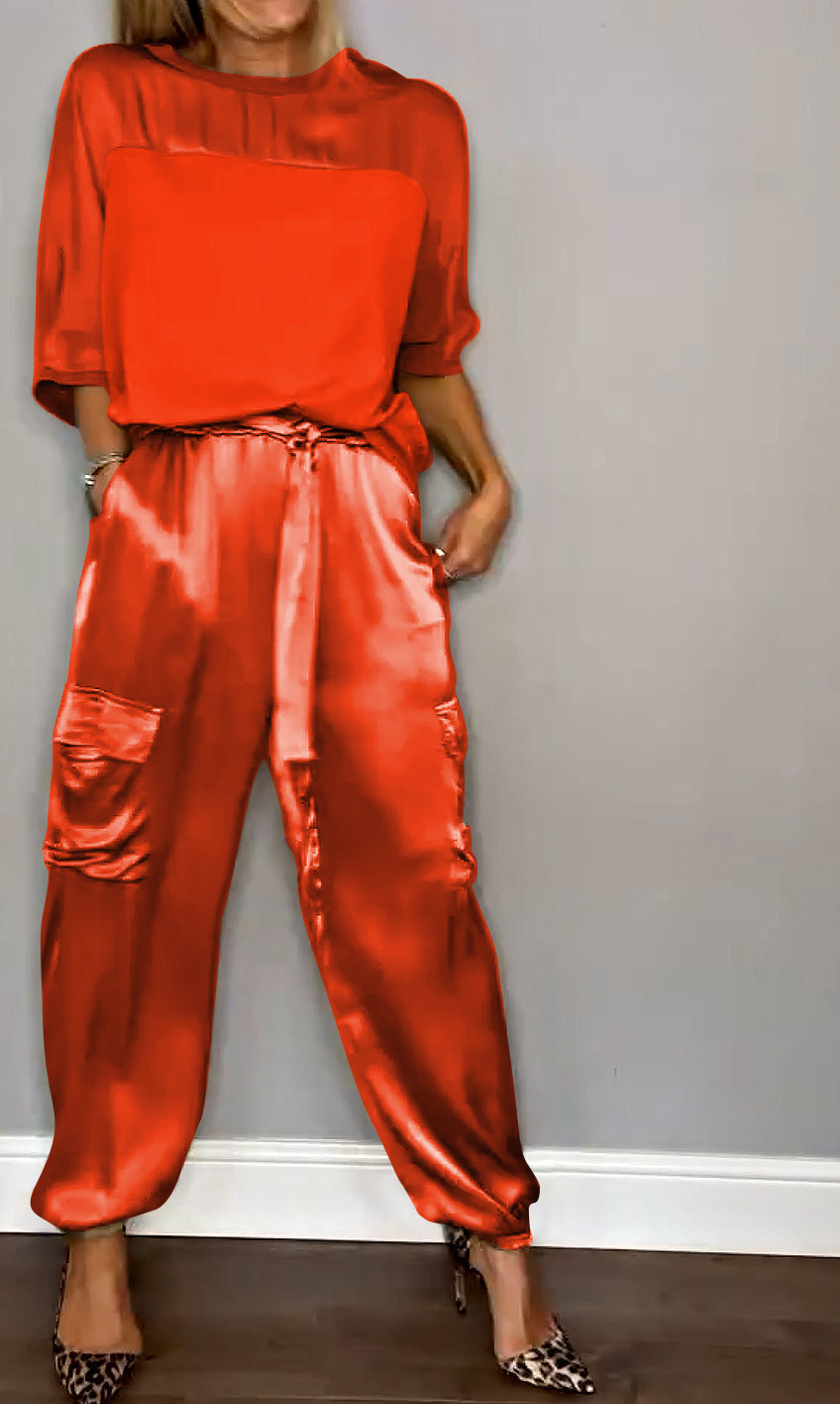 ChicCharm dames set – tweedelige outfit met korte mouwen & comfortabele pasvorm