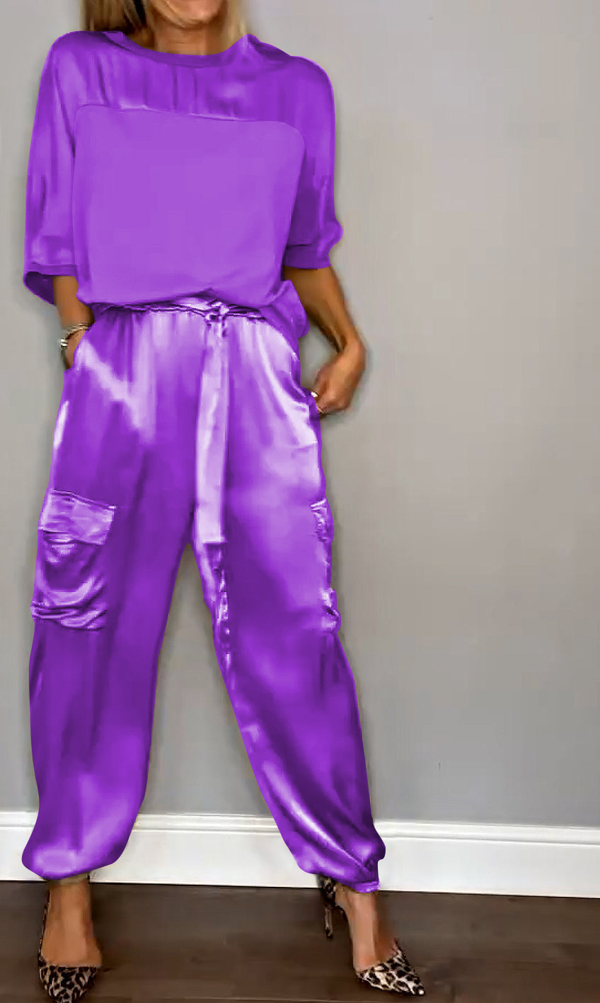 ChicCharm dames set – tweedelige outfit met korte mouwen & comfortabele pasvorm