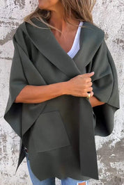 Oversized Cape Jas Dames – Losvallende Jas met Lichtgewicht Stof en Praktische Zakken