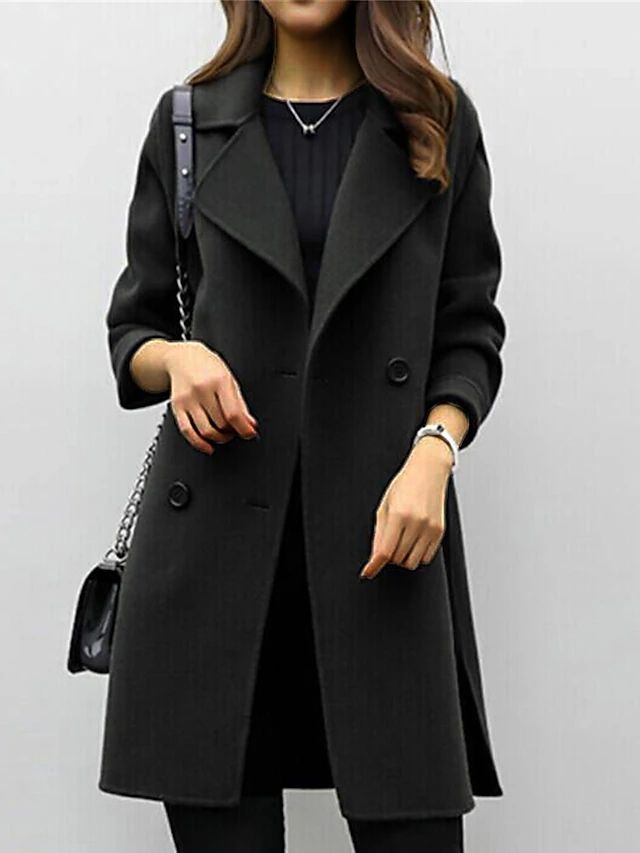 Wollen dames winterjas – elegante warme mantel voor herfst en winter