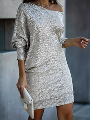 Dames Cocktailjurk met Pailletten | Elegante Feestjurk voor Avond & Bruiloft