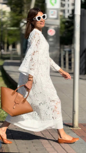 Jurk Luana Lace wit – Elegante Kanten Damesjurk met Onderdress