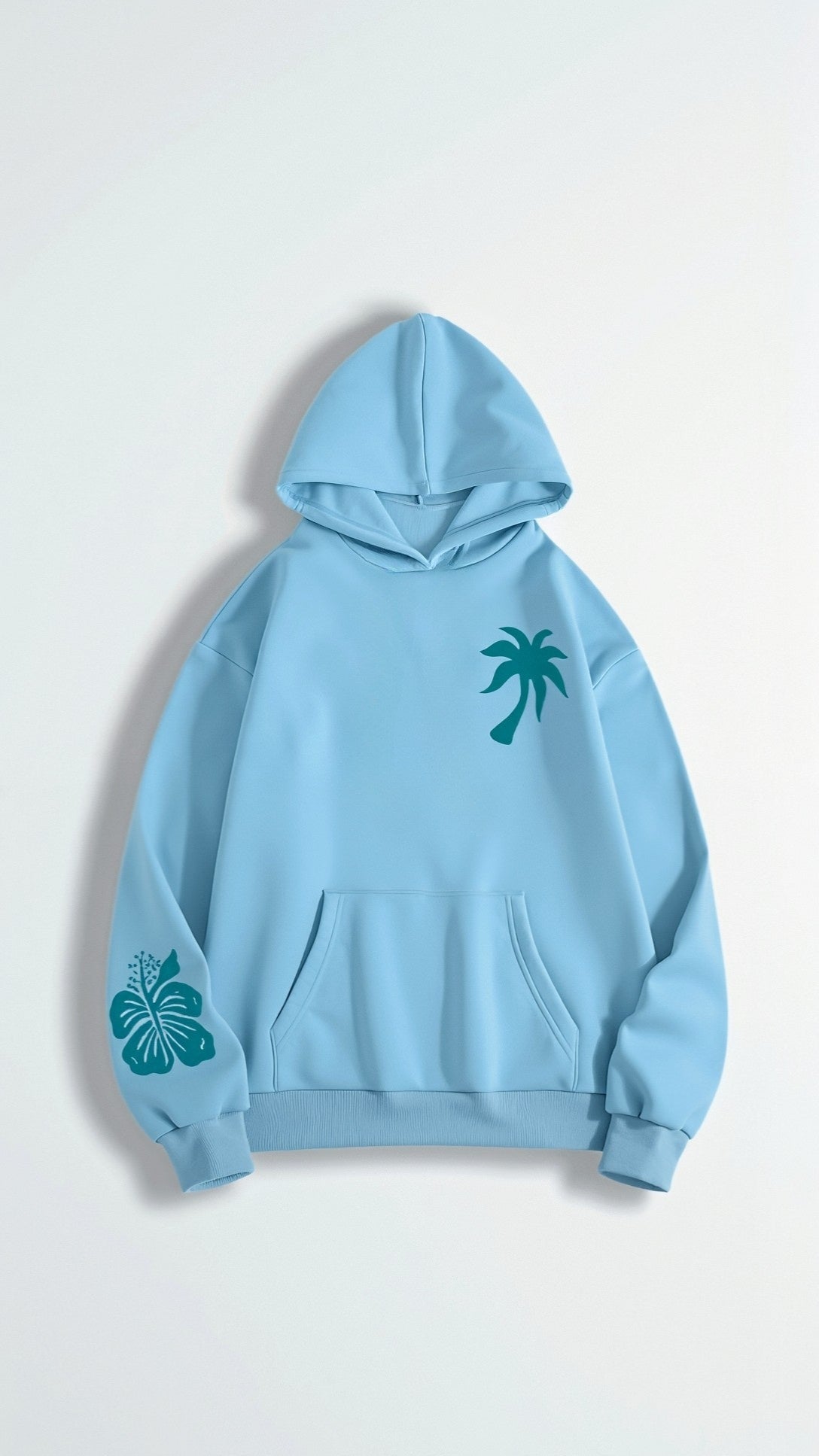Abigail hoodie dames – geborduurde trui met capuchon en tropisch design