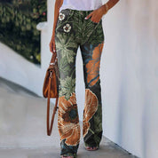 Flare jeans dames – hoge taille met 4 knopen en klassiek 5-pocket design