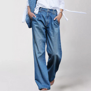Comfortabele dames jeans – wijd model van hoogwaardig denim