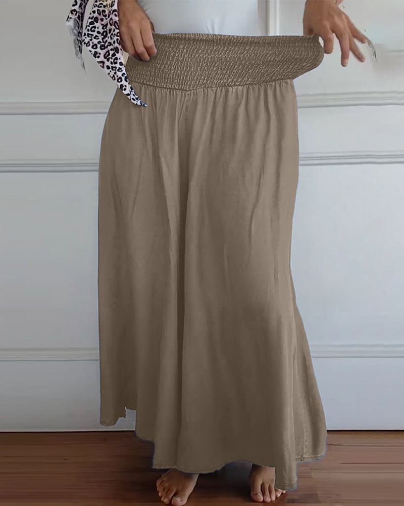 Irene – Comfortabele wijde damesbroek met hoge taille | Luchtige zomerbroek