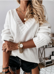 Ava Casual Comfy Top – Oversized Damestrui met Elegante V-Hals