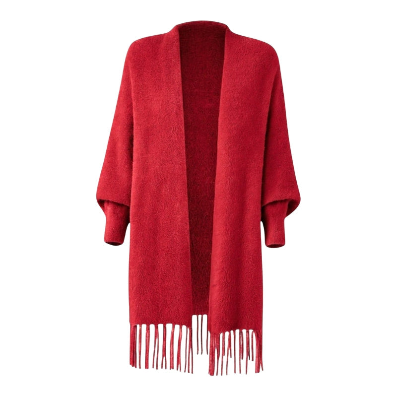 Luna dames cardigan – open voorkant met lange mouwen & zachte textuur