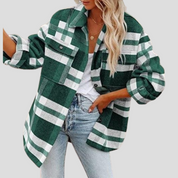 Geruit overshirt dames – warme blousejas met ruitpatroon en relaxte pasvorm