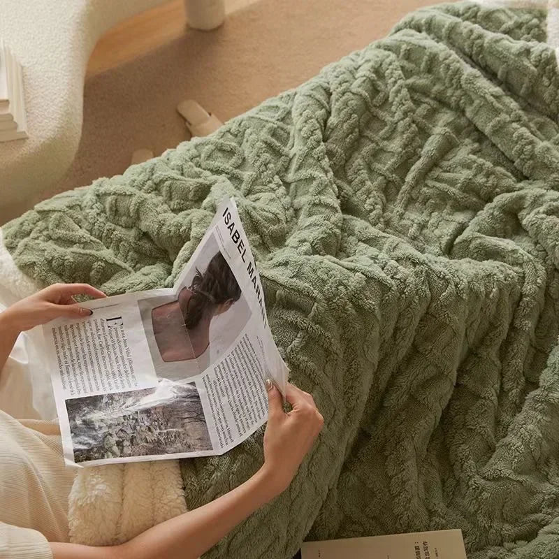 Dikke Lamswollen Winterdeken – Luxe Fleece Deken voor Ultieme Warmte en Comfort | WarmWool