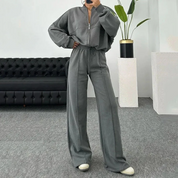 Comfortabele dames tracksuit – zachte loungewear set met flatterende pasvorm