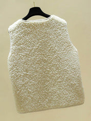 Nora dames vest | Warm mouwloos lamswollen vest | Stijlvol winter gilet