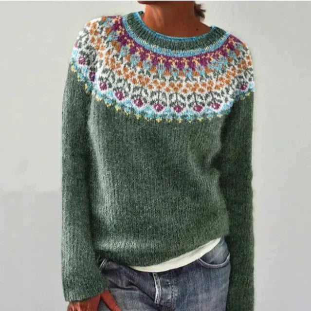 SILVIA | Retro Herfsttrui | Vintage Charme voor de Herfst
