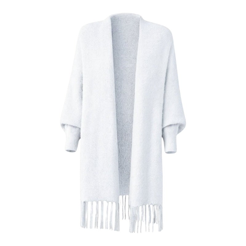 Luna dames cardigan – open voorkant met lange mouwen & zachte textuur