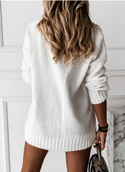 Ava Casual Comfy Top – Oversized Damestrui met Elegante V-Hals