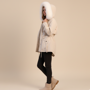 Loravelle dames winterparka – warme jas met capuchon en verstelbare pasvorm