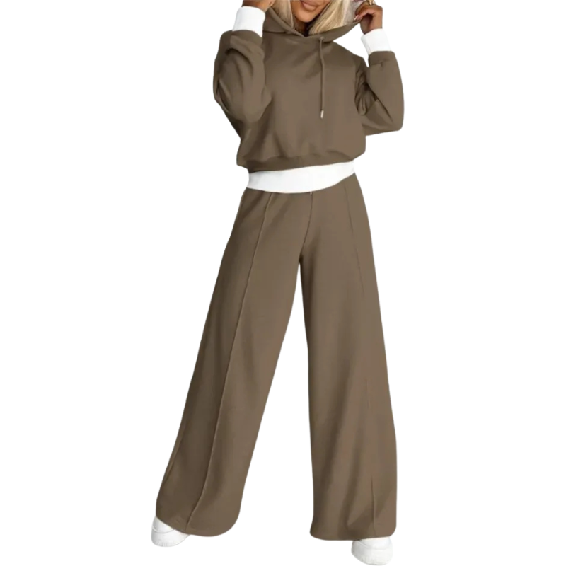 DELMA dames loungeset – trendy hoodie & broek met relaxed fit