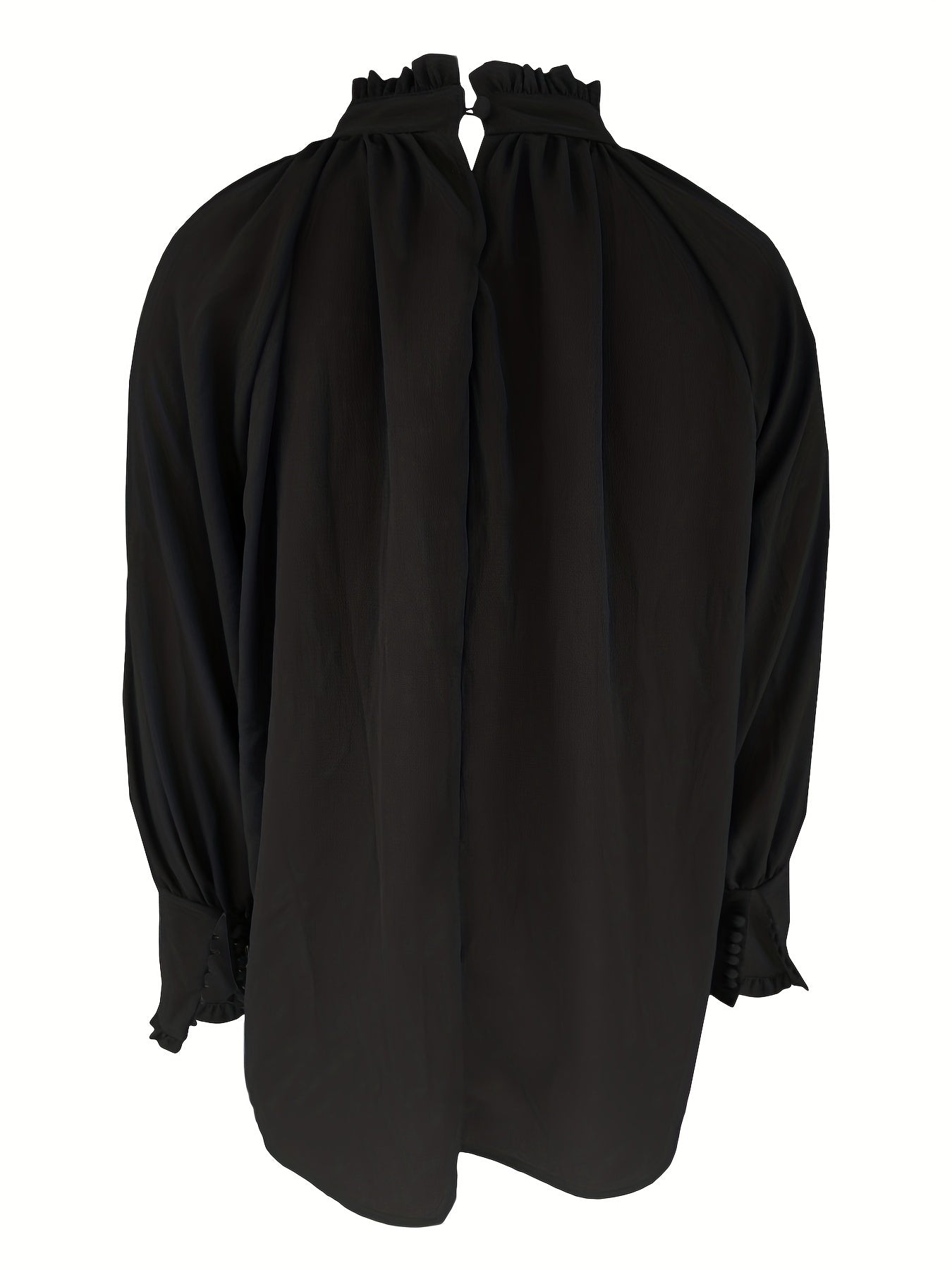 Elegante Damesblouse – Blouse met Strikdetail, Ruches en Soepele Pasvorm