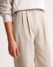 Hoge taille pantalon dames – geplooide pantalon met elegante tapered fit