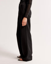 Hoge taille pantalon dames – geplooide pantalon met elegante tapered fit