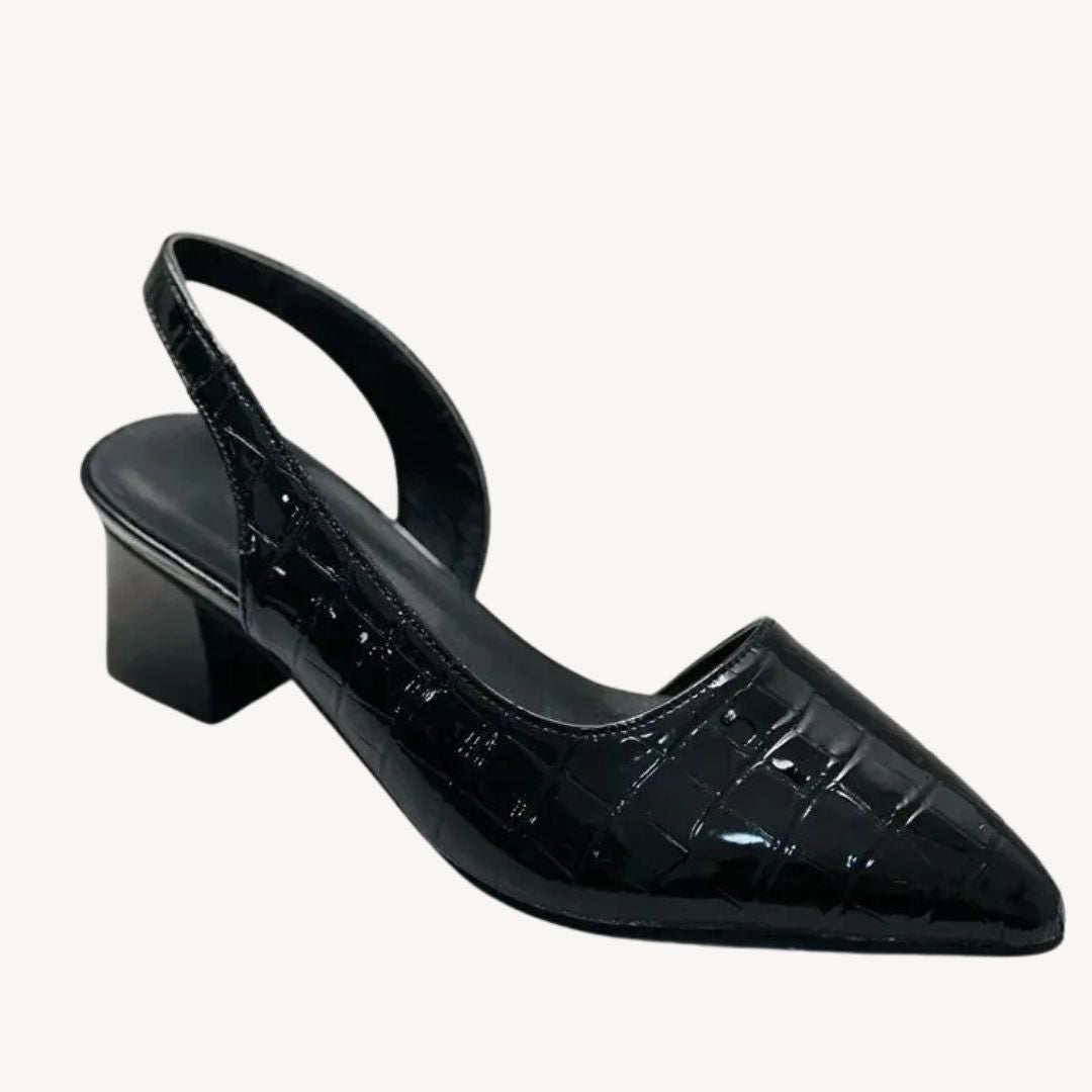 Orthopedische dames pumps met krokodillenprint – elegante leren hakken met comfort