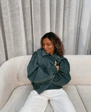 Oversized Leren Jas Dames – Stoere Casual Bikerjas in Zwart voor Lente, Herfst en Winter