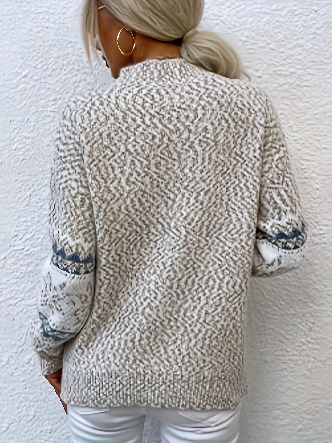 MALIE dames trui – warme Scandinavische wintertrui met stijlvol patroon