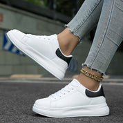 Zania Orthopedische witte leren dames sneakers – comfort & ondersteuning