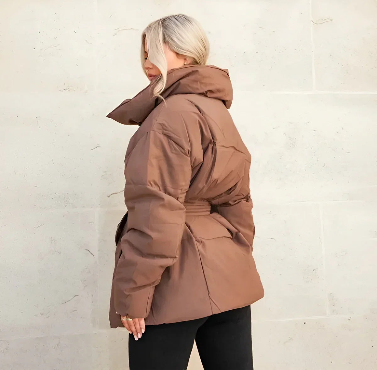 Mara – Elegante gewatteerde damesjas | Trendy winterparka met ceintuur & chique uitstraling