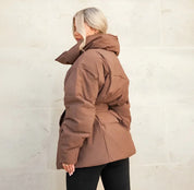 Mara – Elegante gewatteerde damesjas | Trendy winterparka met ceintuur & chique uitstraling