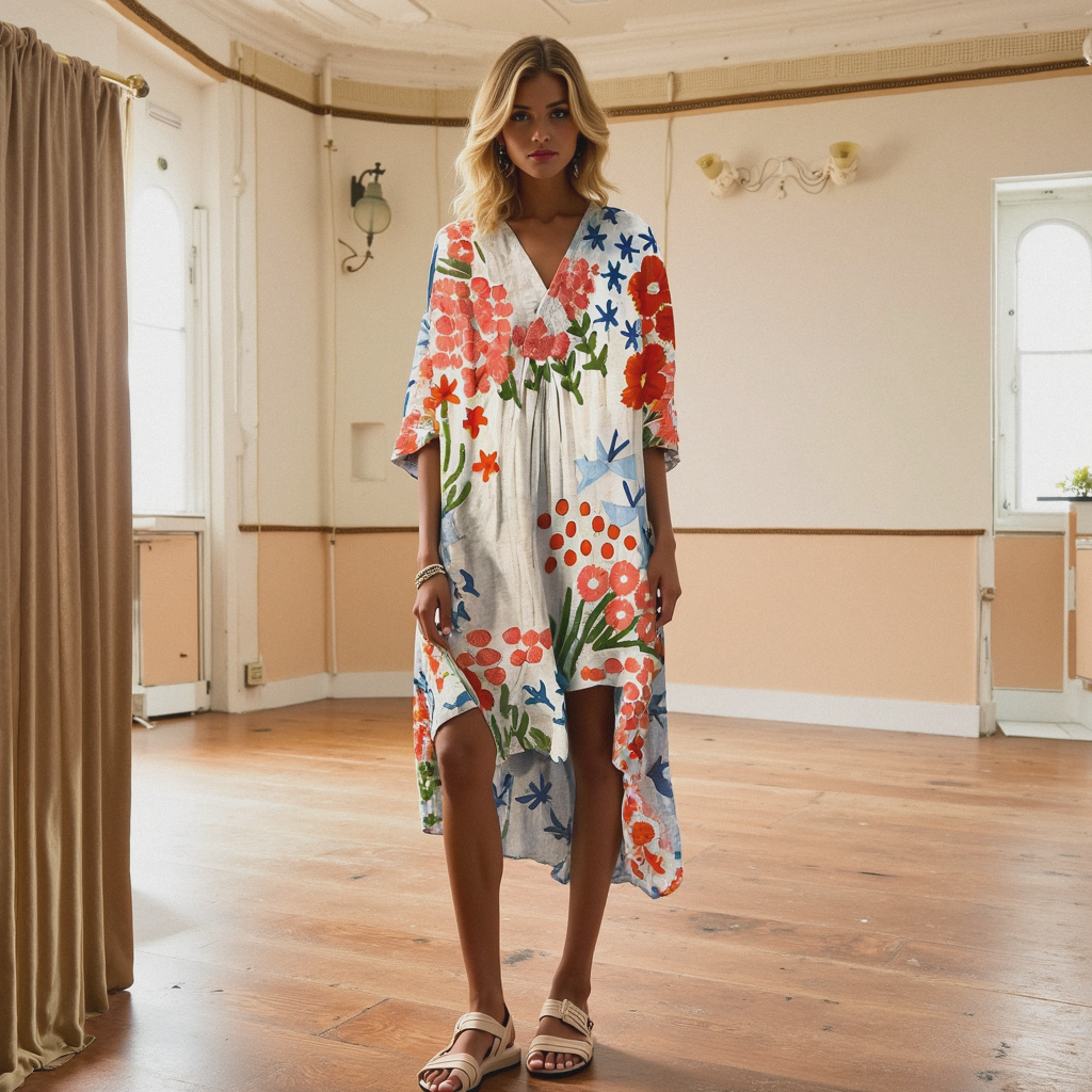Almut Vintage Bloemenjurk – Romantische & Luchtige Zomerjurk