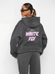 Dames Hoodie en Joggingpak Set – Comfortabele Loungewear met Trendy Print