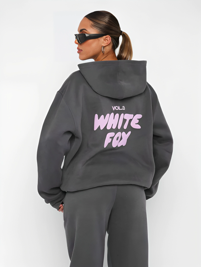 Dames Hoodie en Joggingpak Set – Comfortabele Loungewear met Trendy Print