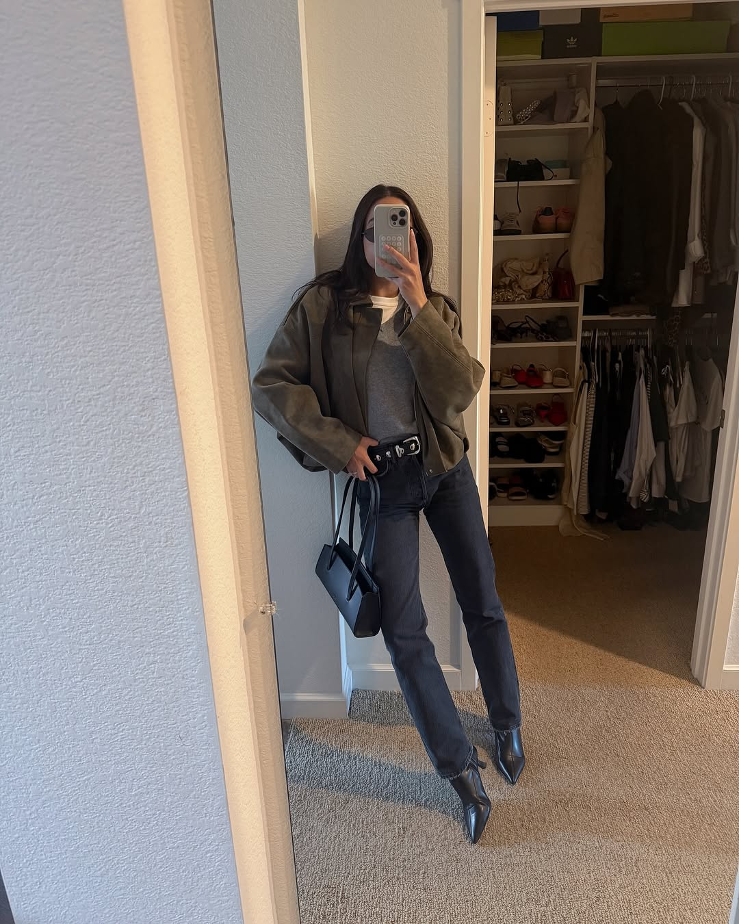 Fabiane dames winterjas – oversized suède leren jas met luxe uitstraling en warme pasvorm