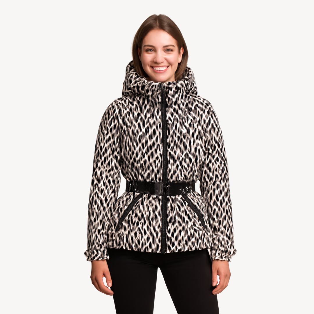 Loravelle dames pufferjas – gewatteerde winterjas met riem, capuchon & waterafstotende stof