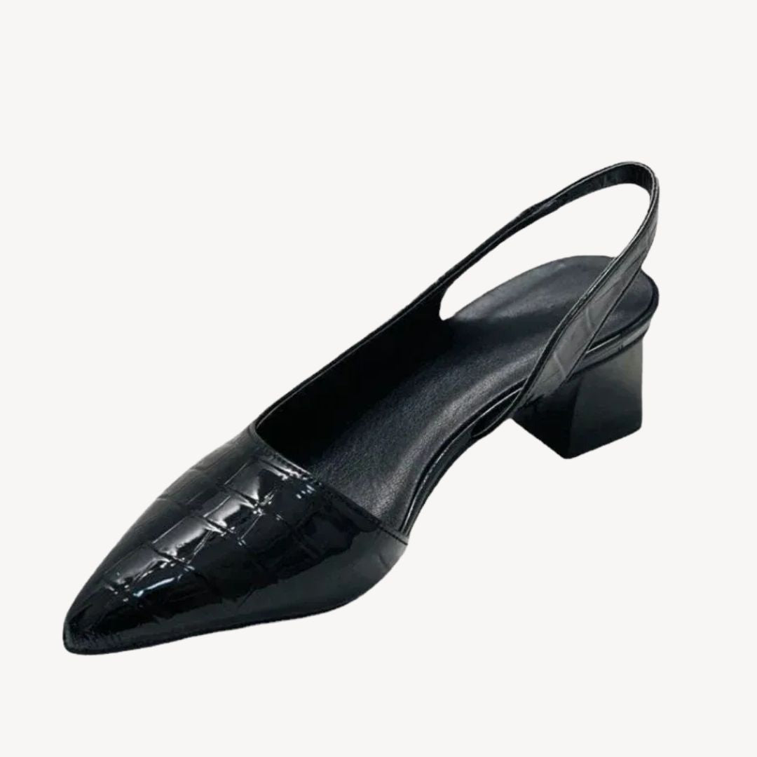 Orthopedische dames pumps met krokodillenprint – elegante leren hakken met comfort