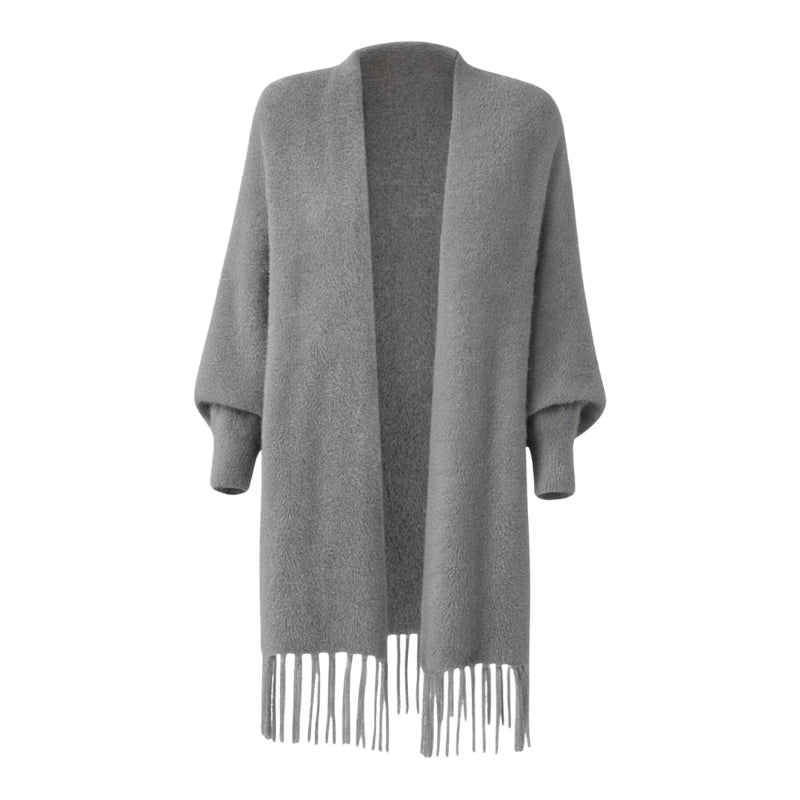 Luna dames cardigan – open voorkant met lange mouwen & zachte textuur