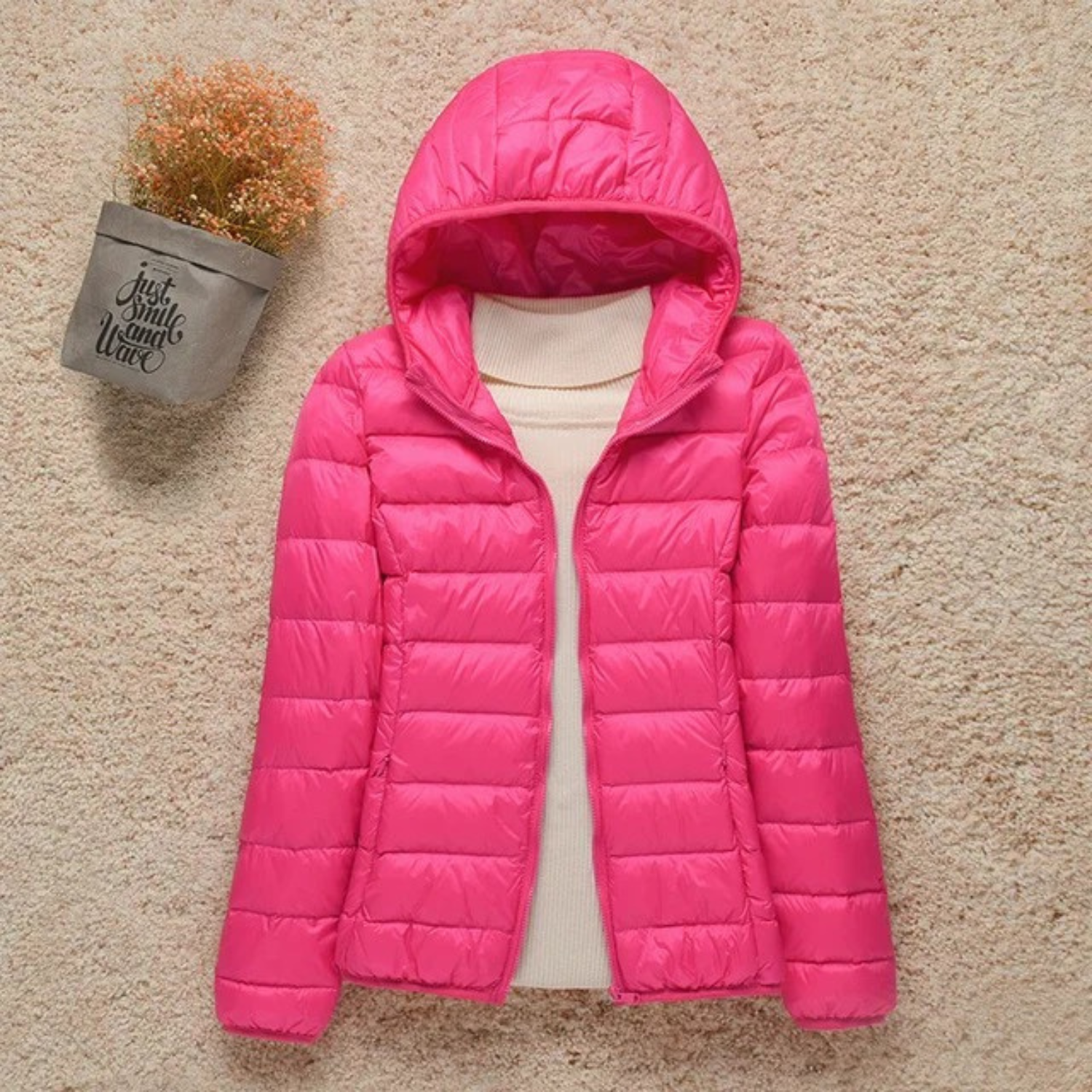 Tess Dames Gewatteerde Jas met Capuchon – Lichtgewicht, Warm & Stijlvol