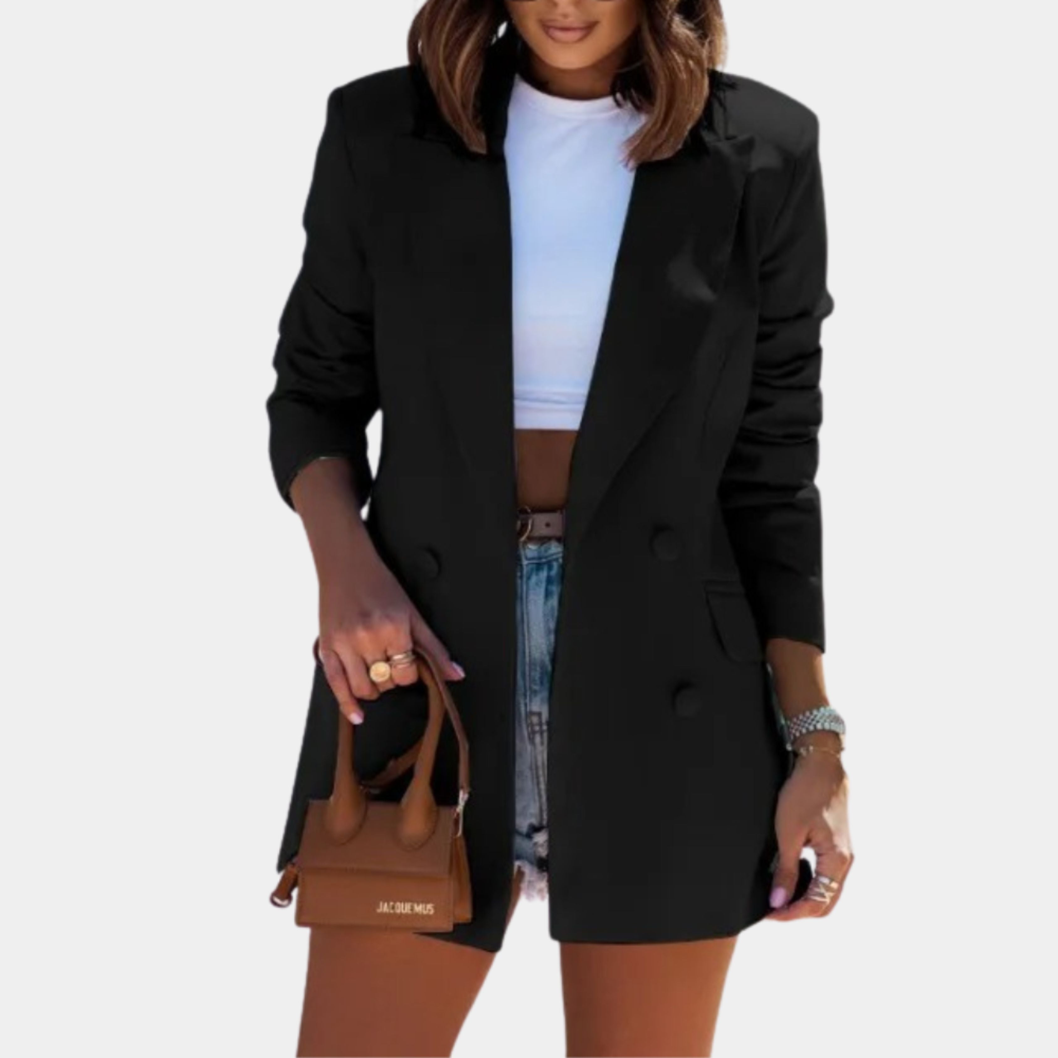 Dames Lange Blazer – Stijlvolle Getailleerde Blazer voor Casual & Zakelijke Looks